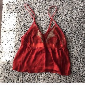 90s Red Satin Tank
